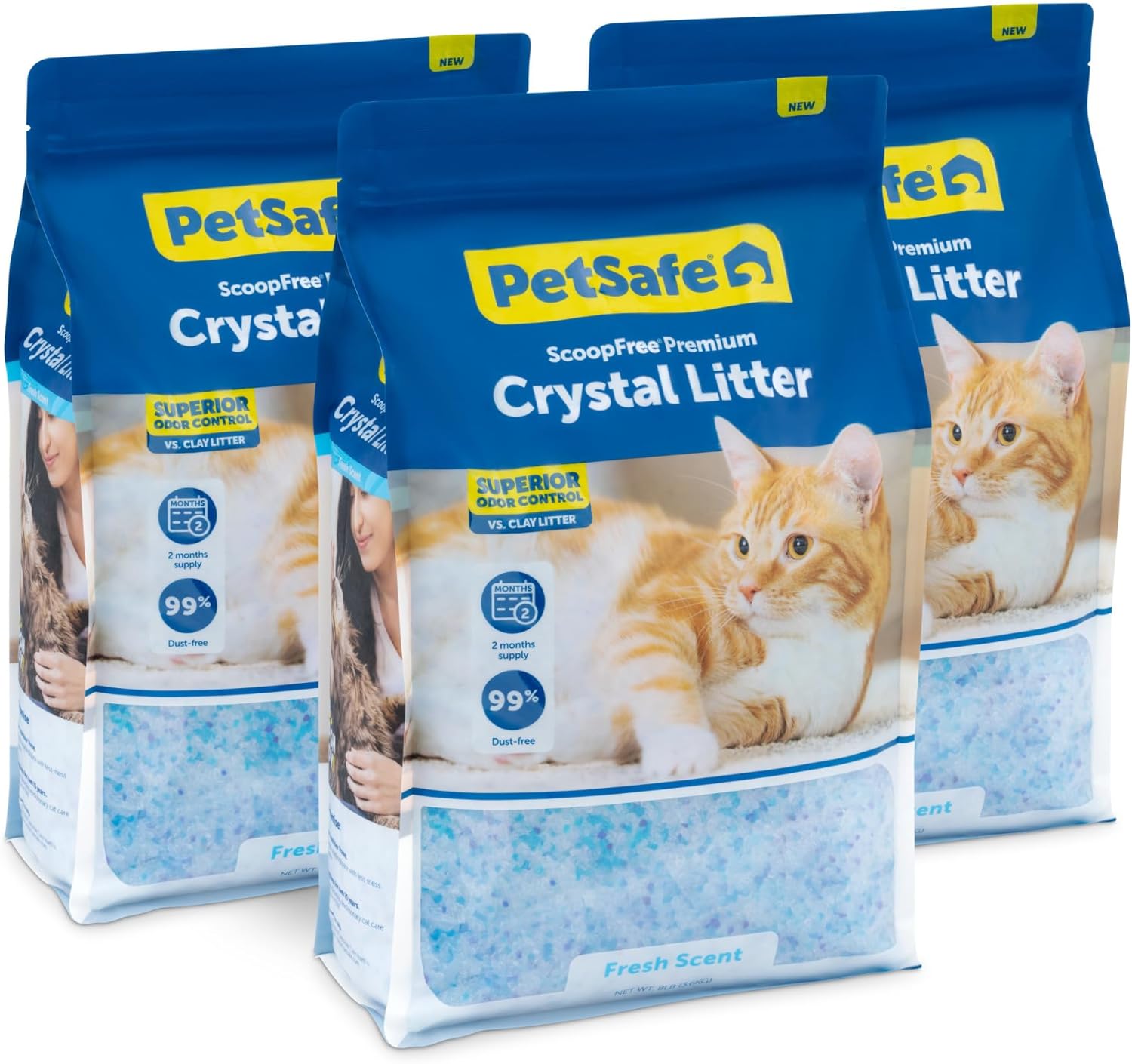 Fresh PetSafe ScoopFree Premium Fresh Crystal Litter, 3-Pack